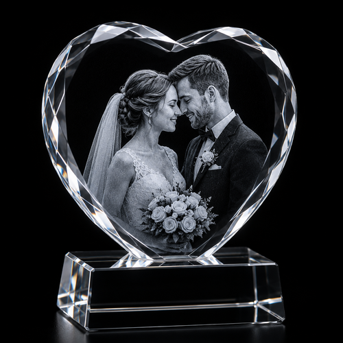 Wedding 3D Crystal Gifts | 3d Crystal Shop | 3d crystal glass engraving | Personalised 3d engraving  | 3d crystal photo