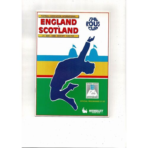 1988 England v Scotland Football Programme