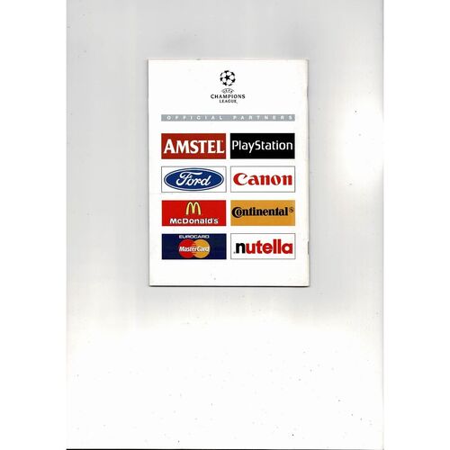 Kosice v Manchester United Champions League Football Programme 1997/98