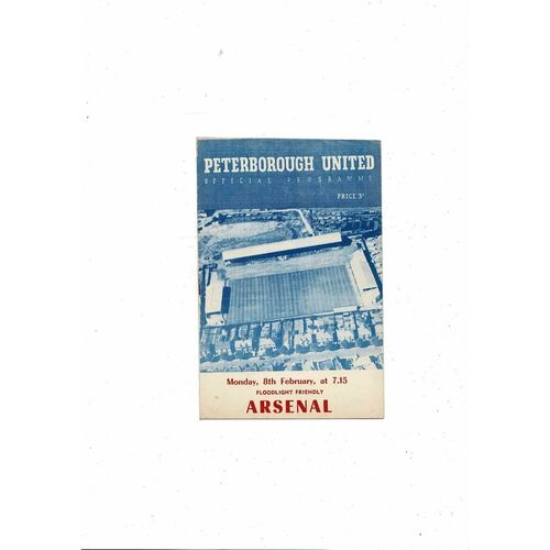 Peterborough United v Arsenal Friendly Football Programme 1959/60