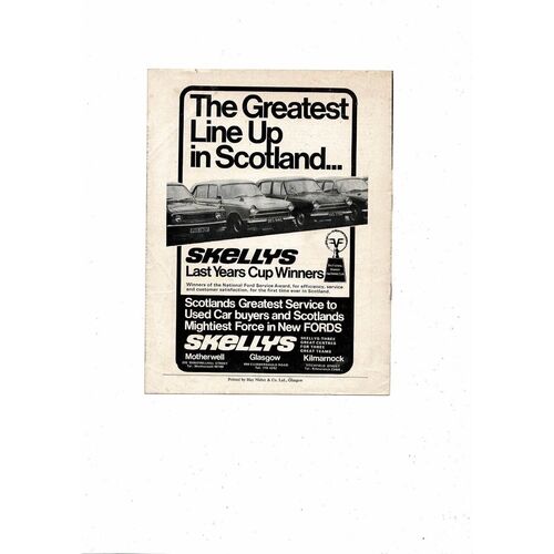 1969/70 Celtic v Ayr United Scottish League Cup Semi Final Football Programme