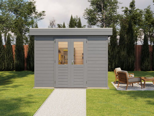 3.0mtr x 1.8mtr 28mm walled Flat Roof Cabin
