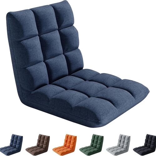 mcc direct Adjustable Floor Chair, Multi-Position Folding Sofa Chair with Back Support, Comfortable Floor Seating for Reading, Gaming, Meditation & Relaxing, Living Room or Bedroom