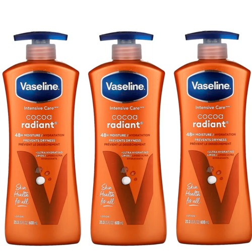 Vaseline Lotion Cocoa Radiant 600ml Pack of 3