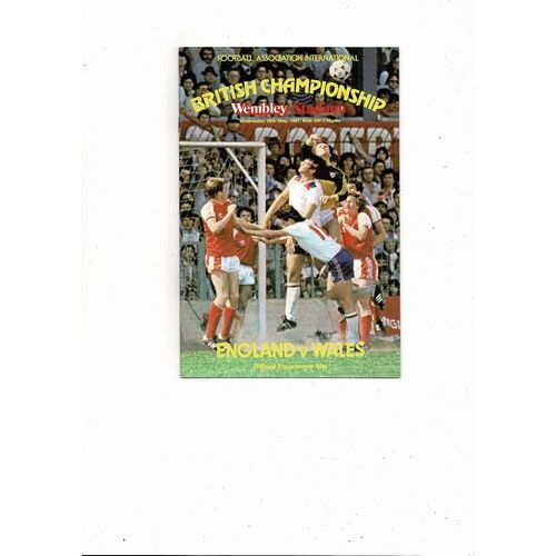 1981 England v Wales Football Programme