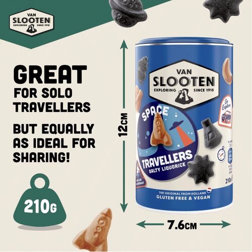 Van Slooten Space Travellers Salty Liquorice Rockets 210g