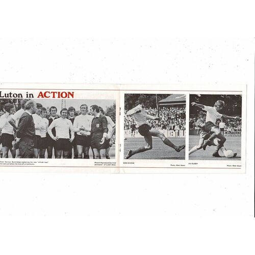 Luton Town v Manchester United Friendly Football Programme 1971/72