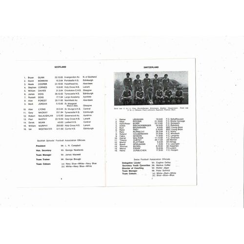 1979 England International Schoolboys Tournament Football Programme