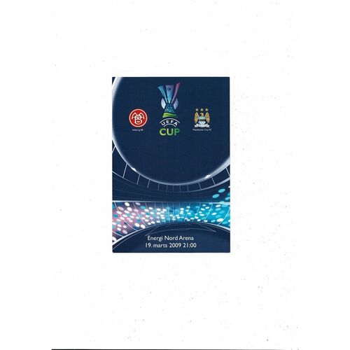 Aalborg BK v Manchester City Official Match Guide & Unofficial UEFA Cup Football Programme 2008/09