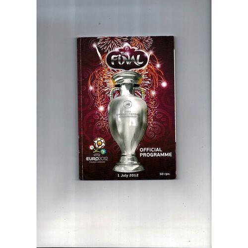 Euro 2012 Final Italy v Spain Football Programme
