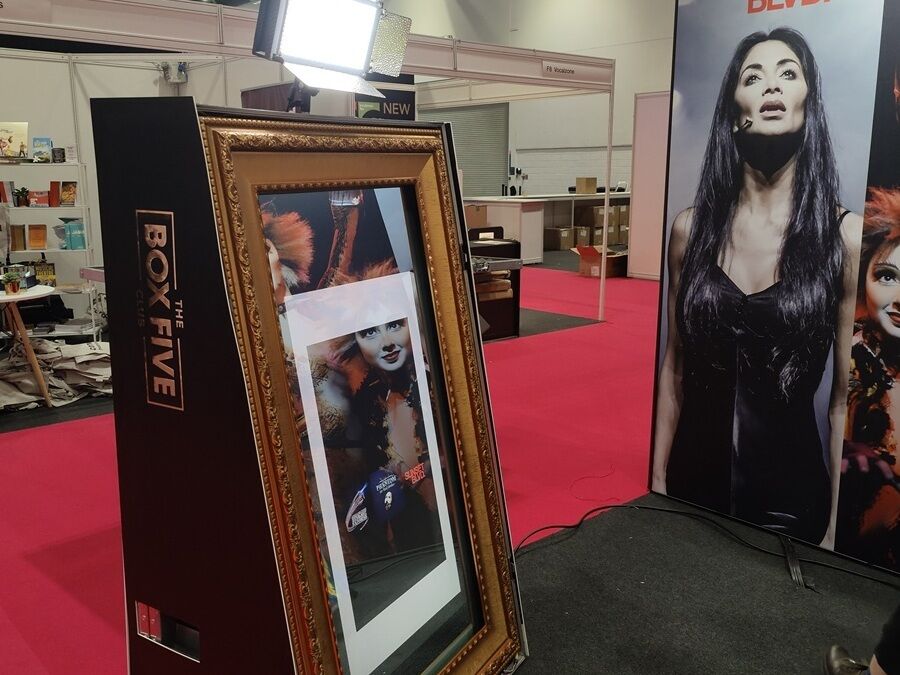 branded magic mirror photo booth at London ExCel