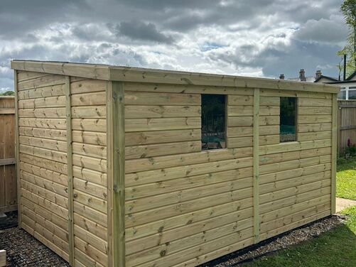 #P082 12x8 Pent Shed