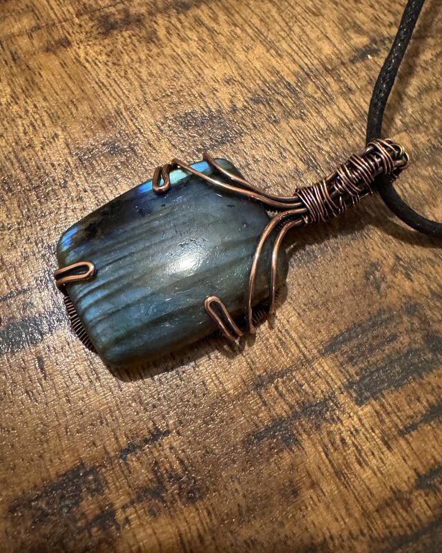 Blue striped Labradorite