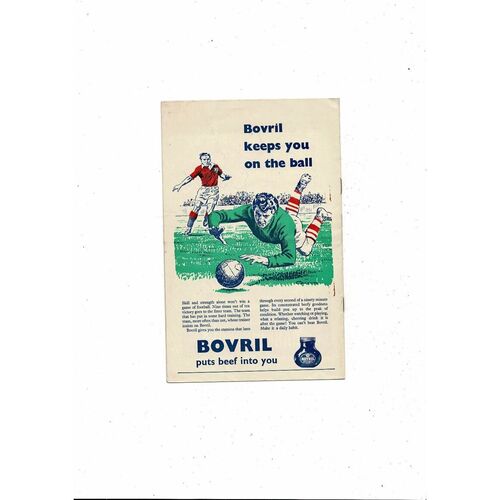 1957 England v Romania U23 International Football Programme
