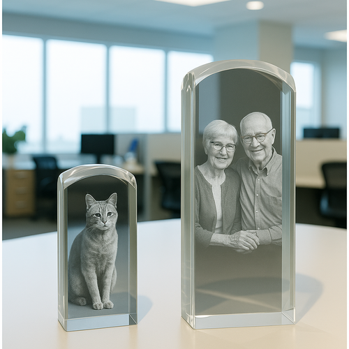 ***2 Sizes Available***The Stunning New Dunvegan Solid 3d Crystal Prism Dome