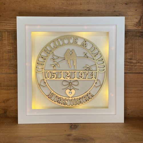 Wedding Anniversary Gift | Symbol of Love Dove Frame | Special Anniversary Gift