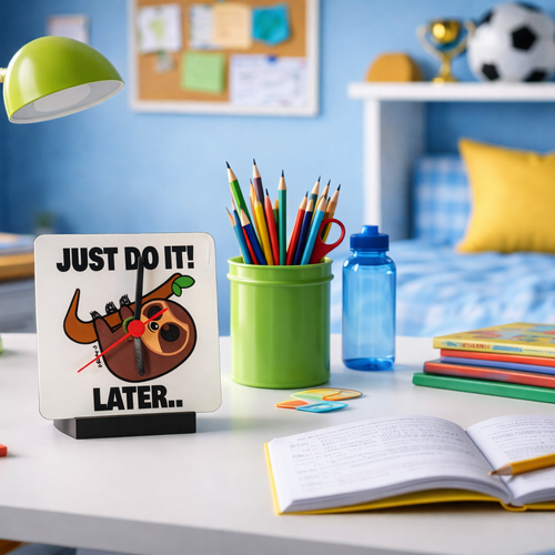 'Just Do It! Later..' Desk Clock
