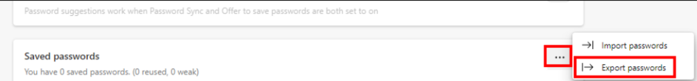 Exporting your Microsoft Edge Passwords & Bookmarks