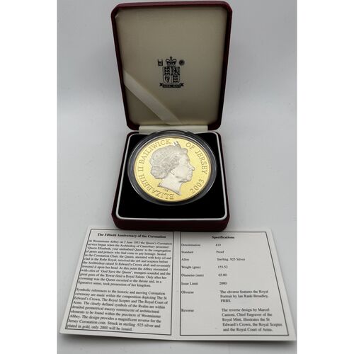 2003 silver proof 5 ounce coin