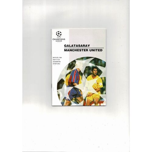 Galatasaray v Manchester United Champions League Football Programme 1993/94
