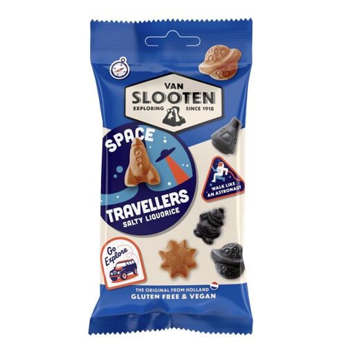 Van Slooten Space Travellers Salty Liquorice Rockets 60g