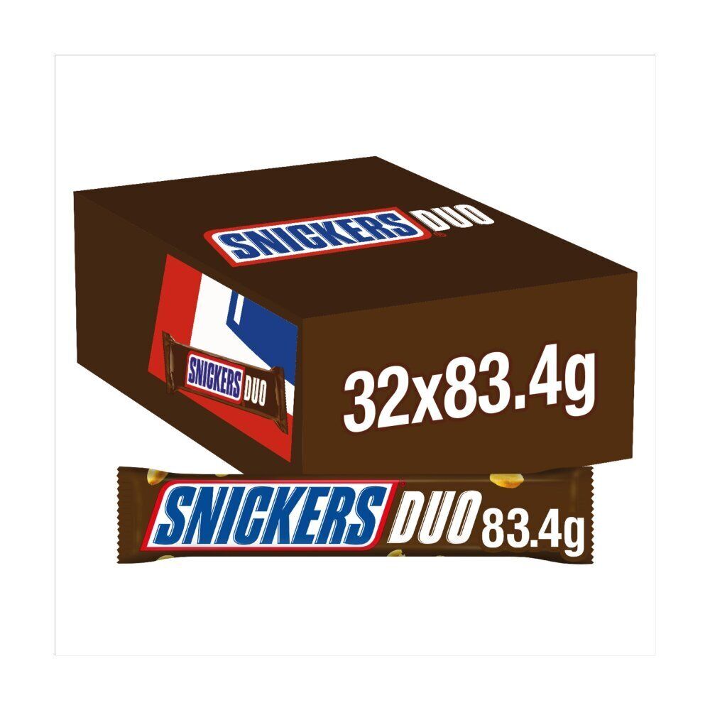 Snickers Caramel, Nougat & Peanuts Chocolate Snack Bar Duo