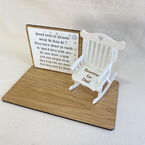 Save a Seat Memorial Chair - Loved One in Heaven Keepsake