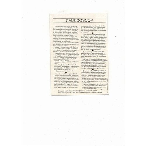 Steaua Bucharest v MTK Budapest European Cup Football Programme 1987/88
