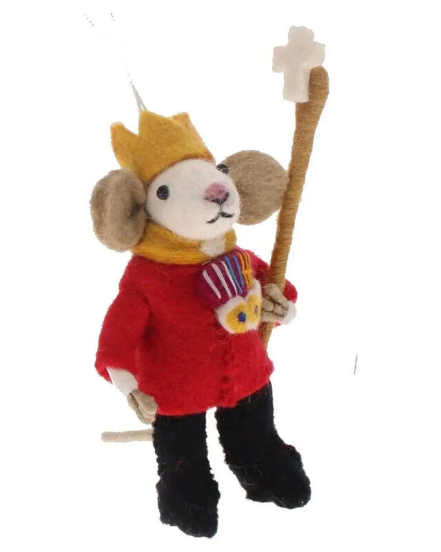 King Felt Mouse Christmas Decoration/Ornaments
