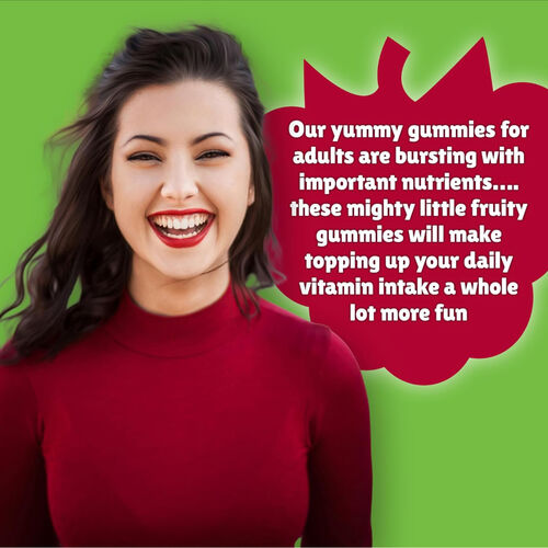 Chewy Vites Adult Hair Skin & Nails - High-Strength Biotin 5000mcg Blueberry & Raspberry Flavour - 60 Gummies