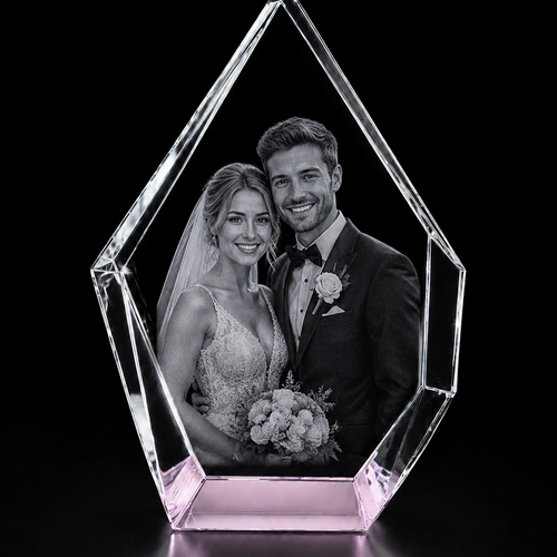 Personalised 3D Pink Crystal Iceberg – UK Exclusive