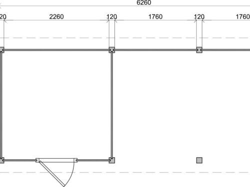 250cm x 250cm + 400cm Veranda