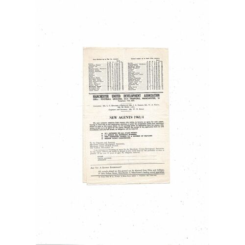 Manchester United v Burnley Central League Football Programme 1962/63