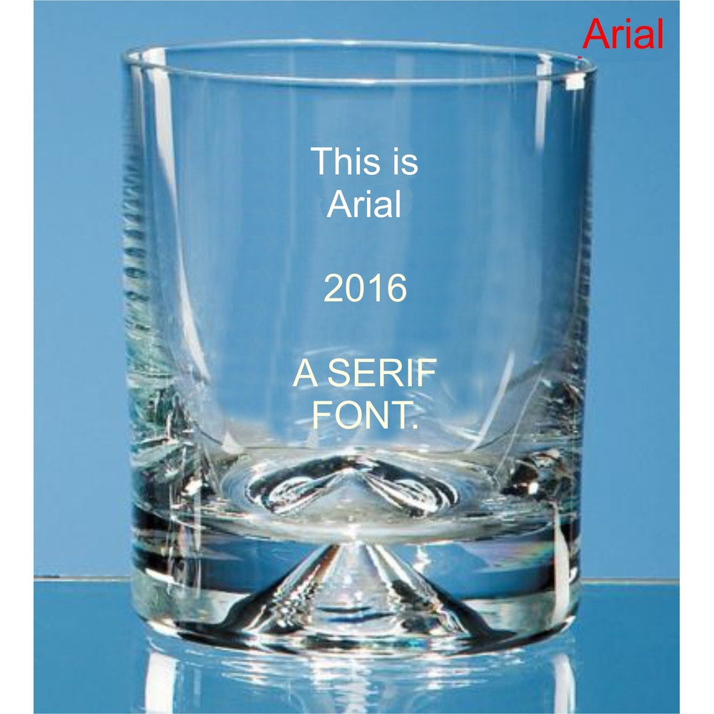 Standard Engraving Fonts | Crystal Incentives