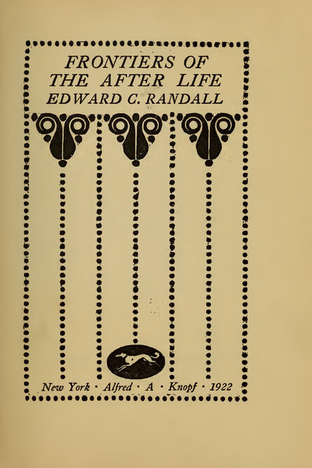 1922 | Frontiers of the After Life