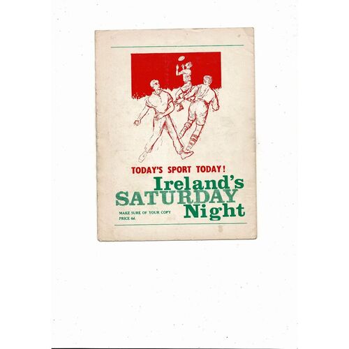1969 Northern Ireland v England Football Programme