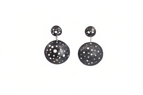 Silent Night Domed Dangly Earrings
