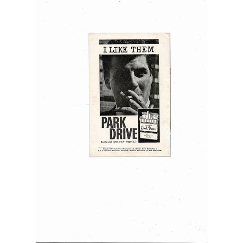 1964/65 Birmingham City v Leicester City Football Programme