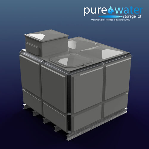 PW.2X2X1.5.TIF.AB - 7627 LITRE SECTIONAL WATER TANK, TOTALLY INTERNALLY FLANGED (TIF) C/W FVH