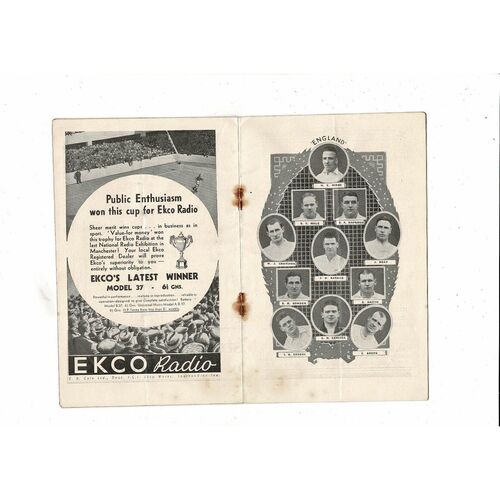 1936 England v Scotland International Original Football Programme