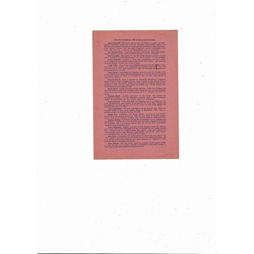 England v France Amateur International Football Programme 1971 @ Dulwich
