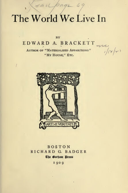 1909 | The World We Live In