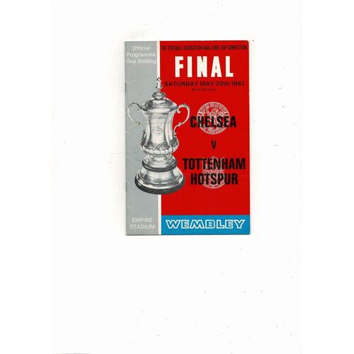 1967 Chelsea v Tottenham Hotspur FA Cup Final Football Programme