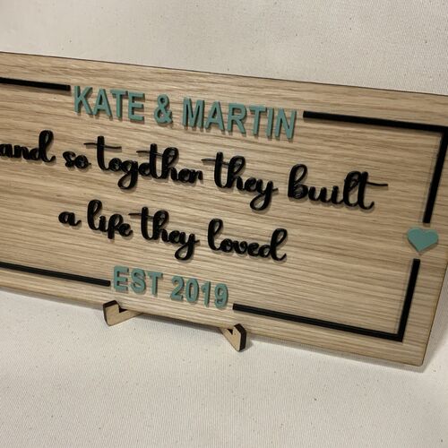 Personalised Couple Wooden Sign