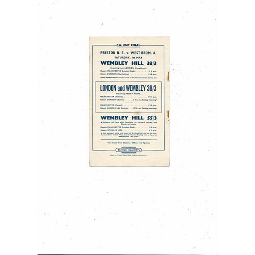 1953/54 Manchester City v Charlton Athletic Football Programme