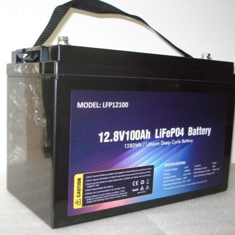 2 x 12.8V 100A Lithium Ion Phosphate Deep Cycle LiFePO4