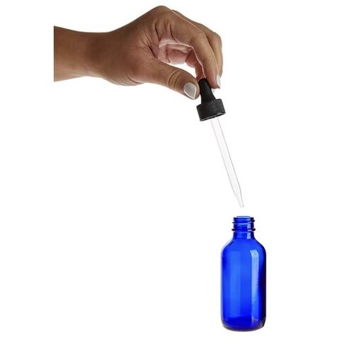 Juvale Mini Blue Glass Dropper Bottle