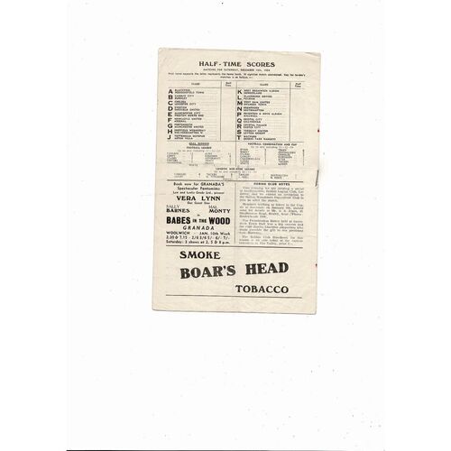 1954/55 Charlton Athletic v Bolton Wanderers Football Programme