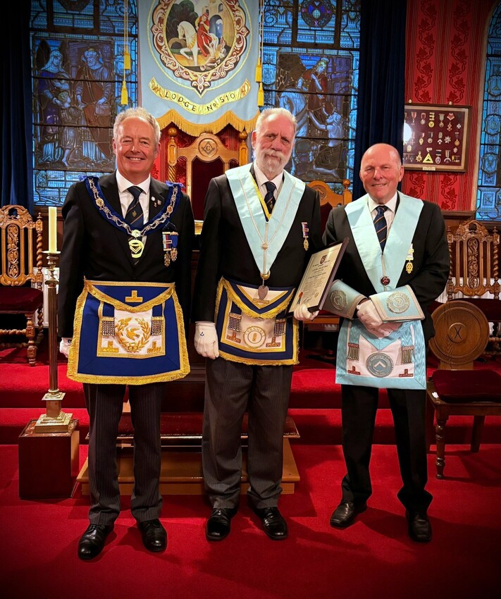 50 Years of Freemasonry for Richard James Oakley | Provincial Grand Lodge of Cornwall | How to become a Freemason in Cornwall | Freemasonry lodges near me Cornwall  | What is Freemasonry in Cornwall UK
