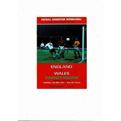 1973 England v Wales British Championship Football Programme